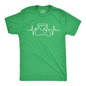 Funny Golf Shirt, Golfing Shirts, Dad Golfer Humor, Funny Shirts, Rude Offensive Gifts For Golfers, Golf Cart, Golf Cart Heartbeat