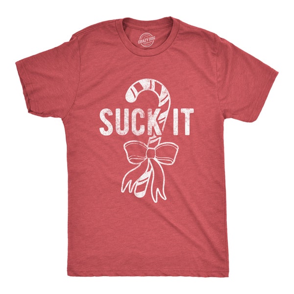 Rolig jul-T-shirt: Rude Cane "Suck It" julklapp
