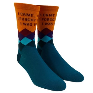 Came Saw Forgot What I Was Doing Socks, Work Socks, Rude Gift, Funky ...