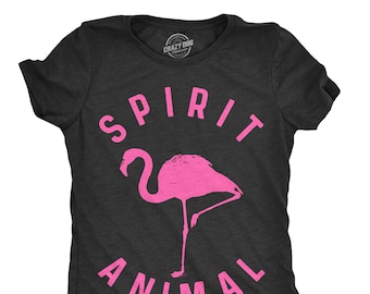 Pink Flamingo Shirt, Flamingo Top Women, Womens Cool Shirt, Womens