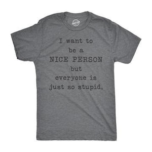 Funny Sarcastic T-Shirt, Nice Person, Rude Shirt image 2