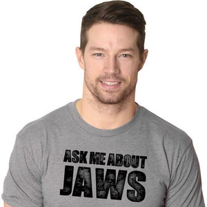 Shark Shirt, Jaws Flip Shirt, Ask me about Jaws, Funny Flip T Shirt, Mens Shark Tee, Shark Gifts, Sea Fish Clothes, Funny Shirts Men