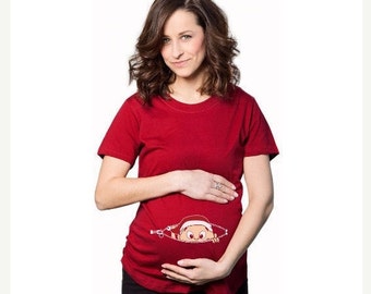 christmas maternity shirt peeking baby xmas shirt christmas pregnancy t shirt red pregnancy xmas top festive maternity wear - Christmas Maternity Dresses christmas maternity shirt peeking baby xmas shirt christmas pregnancy t shirt red pregnancy xmas top festive maternity wear - Christmas Maternity Dresses