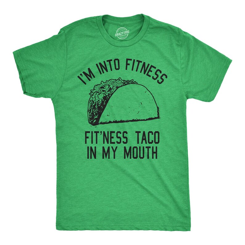 Funny Fitness Taco T-Shirt, Mens Foodie Tee image 5