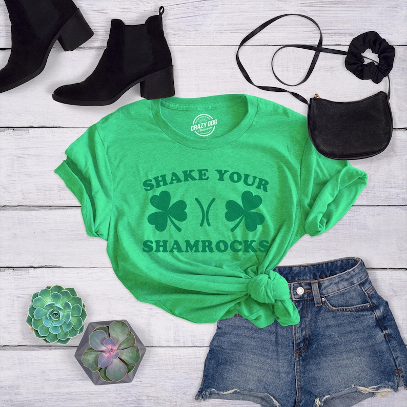 Shake Your Shamrocks T-Shirt, Funny St Patrick's Day Tee image 1