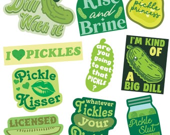 Funny Pickle Meme Stickers, Large Vinyl Decals, DIY Crafts