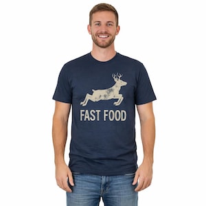 Lustiges Jagd-T-Shirt, Fast Food Deer Graphic Tee