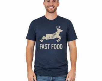 Funny Hunting T-Shirt, Fast Food Deer Graphic Tee
