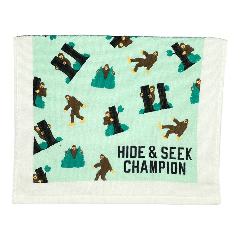 Crazy Dog T-Shirts Bigfoot Hide And Seek Tea Towel
