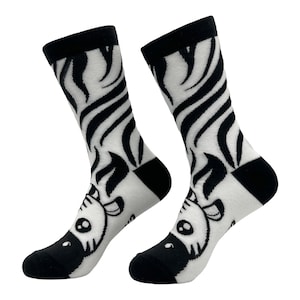 Zebra Socks, Womens Safari  Socks, Cute Socks,  Novelty Socks, Inappropriate Socks, Funny Socks Women, Zebra Stripes Socks, Savannah