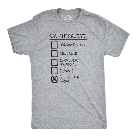 edderkop kutter desillusion Buy Dad Checklist Hardworking Shirt Funny T Shirt for Dads Online in India  - Etsy