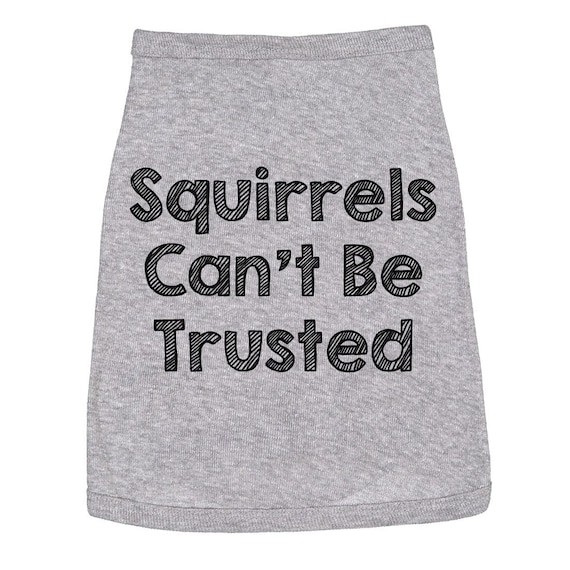 Jack Russell Dog Shirt, Squirrels Cant Be Trusted, Clothes For Dog, Cute Dog Clothes, Funny Dog T Shirt, Dog Fancy Dress, Dog Apparel Il_570xn