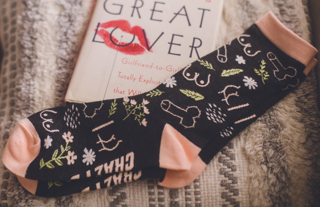 Penis, Boobs, Butt Socks, Womens Floral Socks, Cute Womens Socks