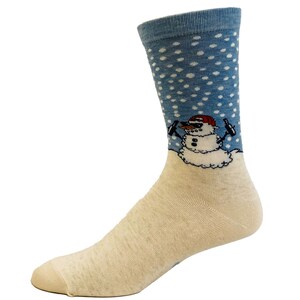 Christmas Socks, Adult Christmas Humor Socks, Men's Socks, Festive Winter Socks, Up To Snow Good, Snowman Socks image 3