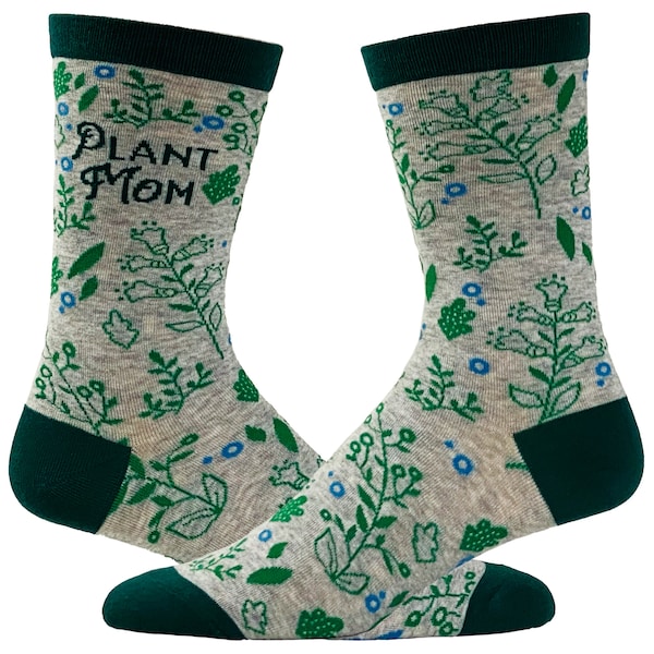 Plant Mom Socks, Womens Gardening Socks, Cute Womens Socks, Funny Socks Women, Plant Eater, Plant Lover, Indoor Plant, Compression Socks