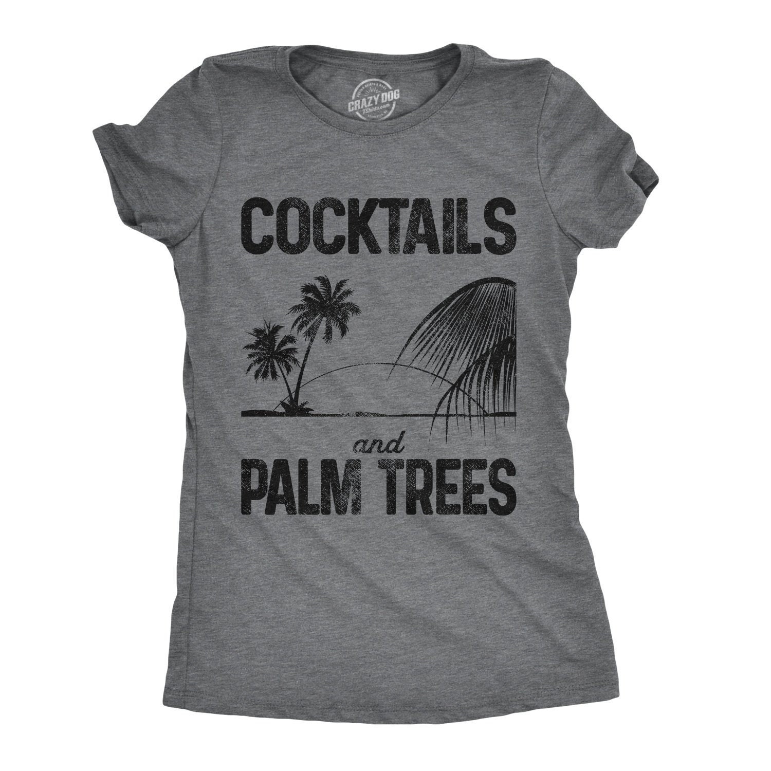 Eindeloos studie Demon Play Cocktails en palmbomen getailleerd shirt womens beach - Etsy België
