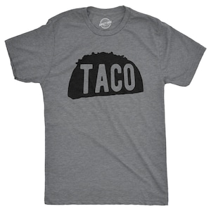 Funny Taco Graphic Tee, Retro Mens T-Shirt image 1