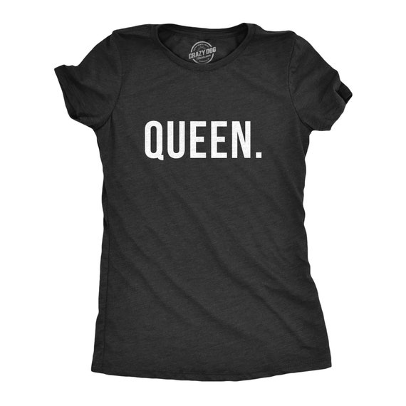 QUEEN Shirt, Sassy Shirt Women, Bossy T Shirt, Bling Tee, Womens Shirt Funny, Royalty Shirt, Fitted Shirts With Sayings Il_570xn