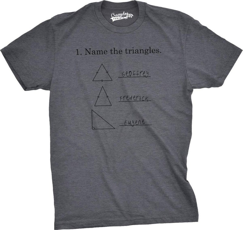 Geeky Shirts Nerdy T Shirts Name the Triangles Funny Shirt | Etsy