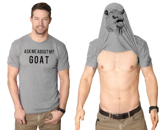 Goat Shirt Men, Goat Flip Shirt, Goat Gifts, Goat Owner Present, Flip Up Shirt Goat, Stag Do Shirts, Bachelor Party Shirts