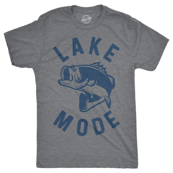 Lake Mode Shirt, Lake Fishing Shirt, Bass Fishing Tee, Fishing Holiday,  Camping Gear, Happy Camper T Shirt, Funny Camping Shirt for Men -   Canada