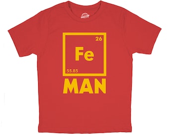 Camiseta Youth Fe Man Chemistry, camiseta divertida de ciência