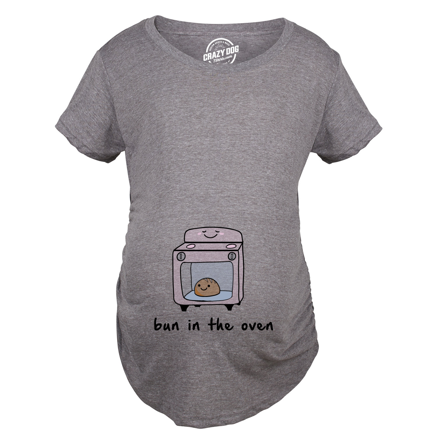Man Bun - The Man Behind the Bun in the Oven Pregnancy Shirt