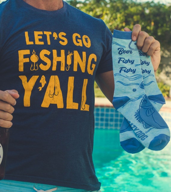 Buy Funny Dad Socks, Beer Fishy Fishy Socks, Funky Fishing Socks