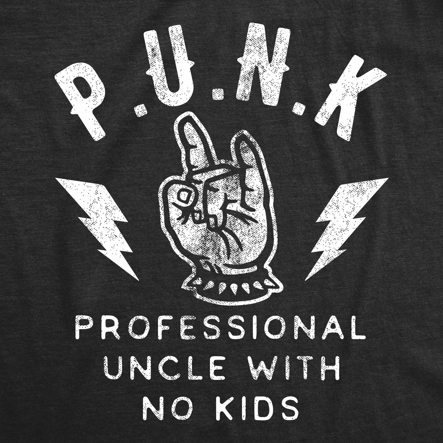 T-shirt Humour Noir "Professional Punk Uncle" - Taille M - Coton - Neuf En Sachet
