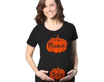 Baby Pumpkin Maternity Shirt, Halloween Pregnancy T Shirt, Gift For New Moms, Mama Pumpkin Tshirt, Mama Baby Pumpkin, Fall Maternity Tee