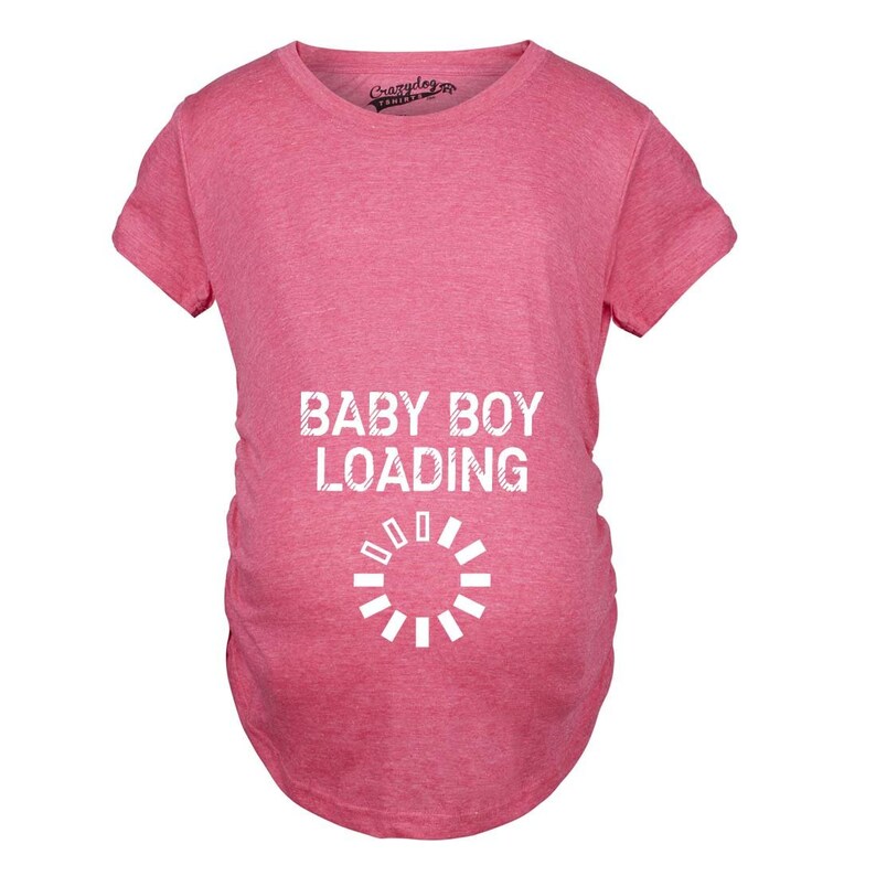Baby Boy Loading Maternity Graphic Tees Funny Pregnant Shirt Etsy