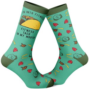 Funny Taco Socks: Novelty Groomsmen Socks Mens (7-12) US adult sock