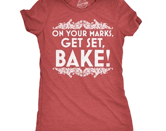 Lustiges Backen-Hemd, auf Ihre Marks erhalten Set Bake, tausendjähriges Geschenk