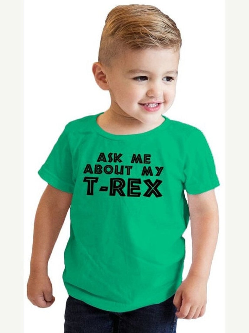 Ask Me About My T Rex T Shirt, Flip T Shirt, Kids Funny T Shirt, Dinosaur Tee, Dinosaur Gifts, Boys Dinosaur T Shirt, Toddler TRex Shirt image 2