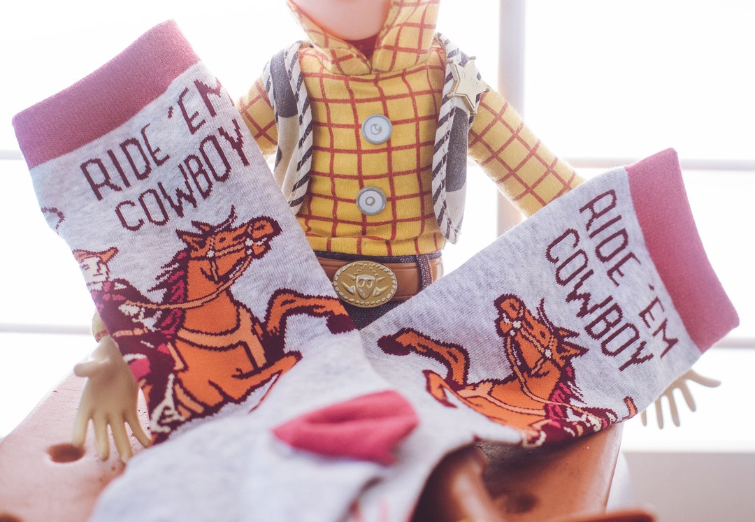 Ride 'em Cowboy Horse Socks Skull Socks Funky Mens Etsy