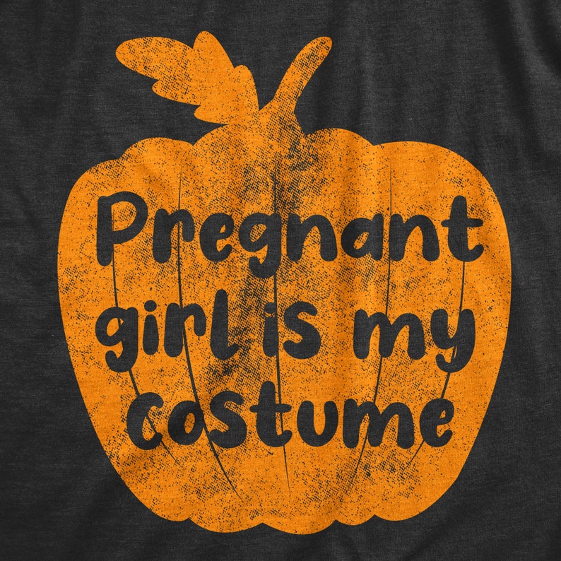 Halloween Maternity Shirt, Halloween Costumes Maternity Shirt, Halloween Pregnant Gift, Pumpkin Costume, Pregnant Girl Halloween Costume image 2