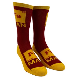 Iron Man, Mens Socks, Funny Nerd Socks, Periodic Table Socks, Science Gifts, Guys Gifts Under 20, Chemistry Gifts, Teacher Socks image 2