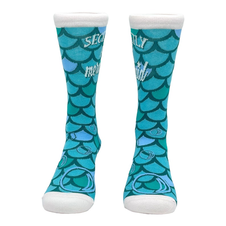Womens Mermaid Socks Secretly A Mermaid Socks Cute Womens - Etsy