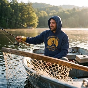 Funny Fishing T-Shirt, Fisherman Gift, Arm Cast Graphic Tee image 7
