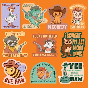 Cowboy Animal Stickers - Western Critters Pack