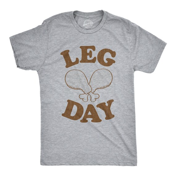 Vintage Turkey Thanksgiving Its Leg Day Gym Workout Gifts For Turkey Lovers  Funny Gifts Mens Back Print T-shirt