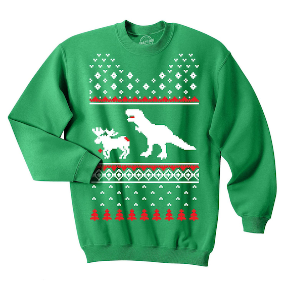 t rex xmas sweater