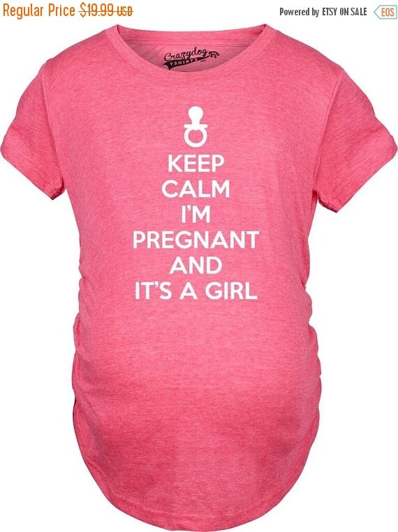 Items similar to Jan Blowout 50 OFF Keep Calm I'm Pregnant And It's A ...