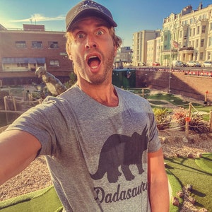 Dadasaurus Tee Shirt, Dad Dinosaur Graphic TShirt, Gift For New Dad, Dino Relative Top, Jurassic Dino Joke Shirts, Dadasaurus
