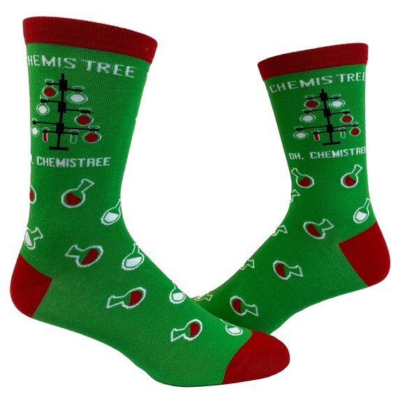 Christmas Socks, Oh Chemistree Socks, UNISEX Socks, Funny Science Socks, Funny Socks, Festive Socks, Christmas Gift Il_570xn