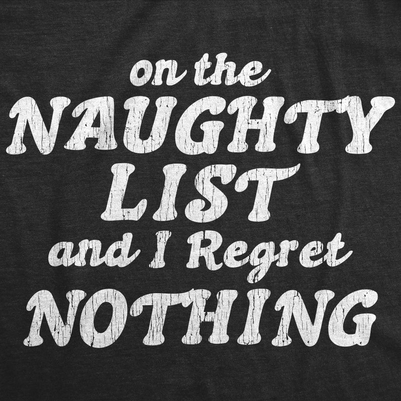 Funny Rude Christmas Shirts Shirt for Women Naughty List Etsy