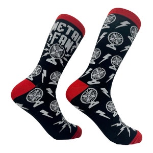 Metal Fan, Pun Socks, Mens Socks, Funny Dad Socks, Metal Fan Socks, Music Lover Gift, Guys Gifts Under 20, Mens Socks, Metal Music Socks
