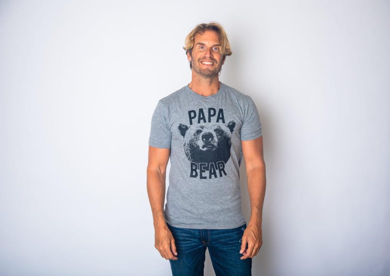 Papa Bear T-Shirt, Funny Dad Shirt for Men, Father's Day Gift for Papa or Grandpa image 2