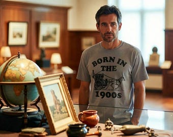 T-shirt Geboren in de jaren 1900, grappig retro T-shirt voor oude mannen