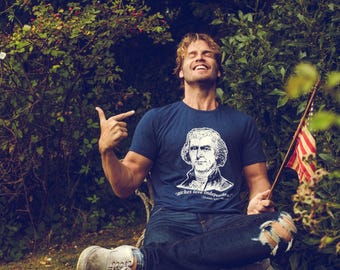 Thomas Jefferson Graphic Tee, Bitches Love Independence, 4th of July